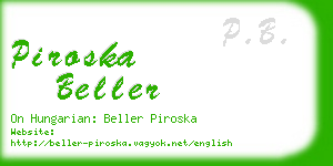 piroska beller business card